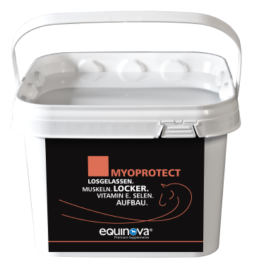 "Equinova Myoprotect van Equine Feed aanvullend voer met vitamine E en aminozuren voor spieren"